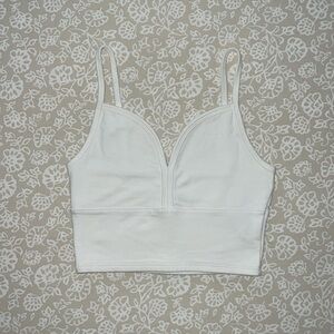 Hollister White Cropped Tank Top